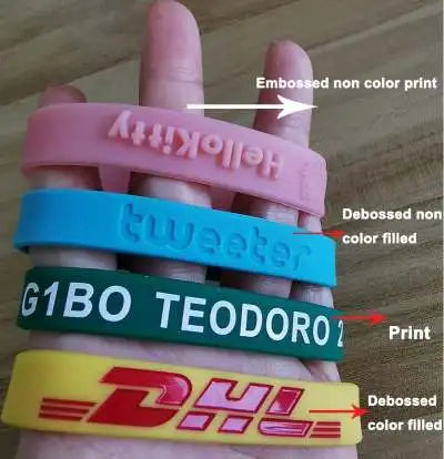 Custom Silicone Wristbands 100pcs MOQ | From $0.12/pc, Free Artwork, 6 Widths, Glow/UV Colors