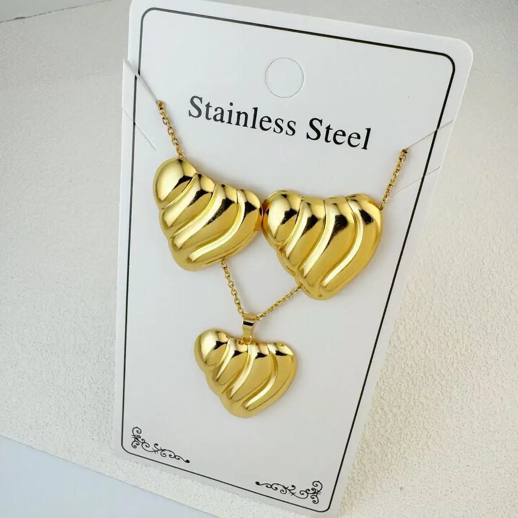 Custom 18K Gold Plated Stainless Steel Jewelry Set | MOQ 2