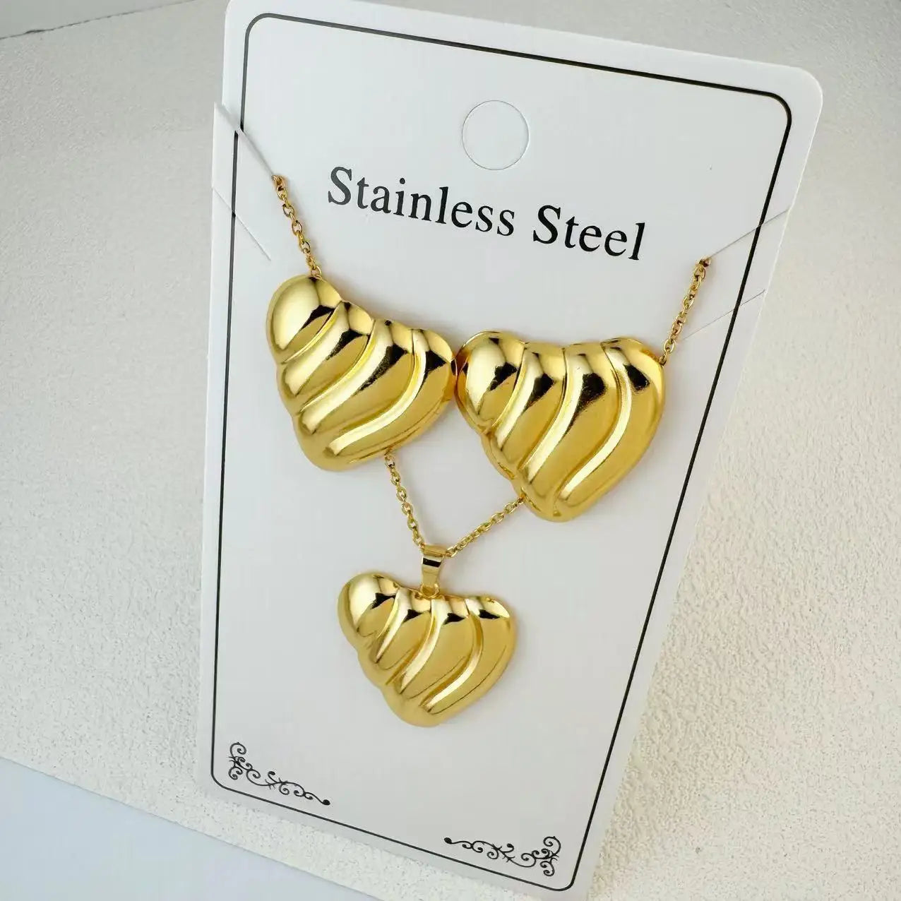 Custom 18K Gold Plated Stainless Steel Jewelry Set | MOQ 2