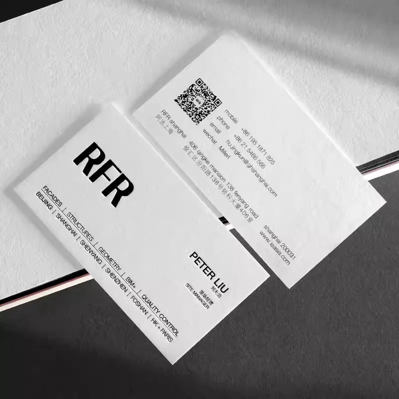 Custom Embossed Business Cards with Logo | MOQ 100 Pcs