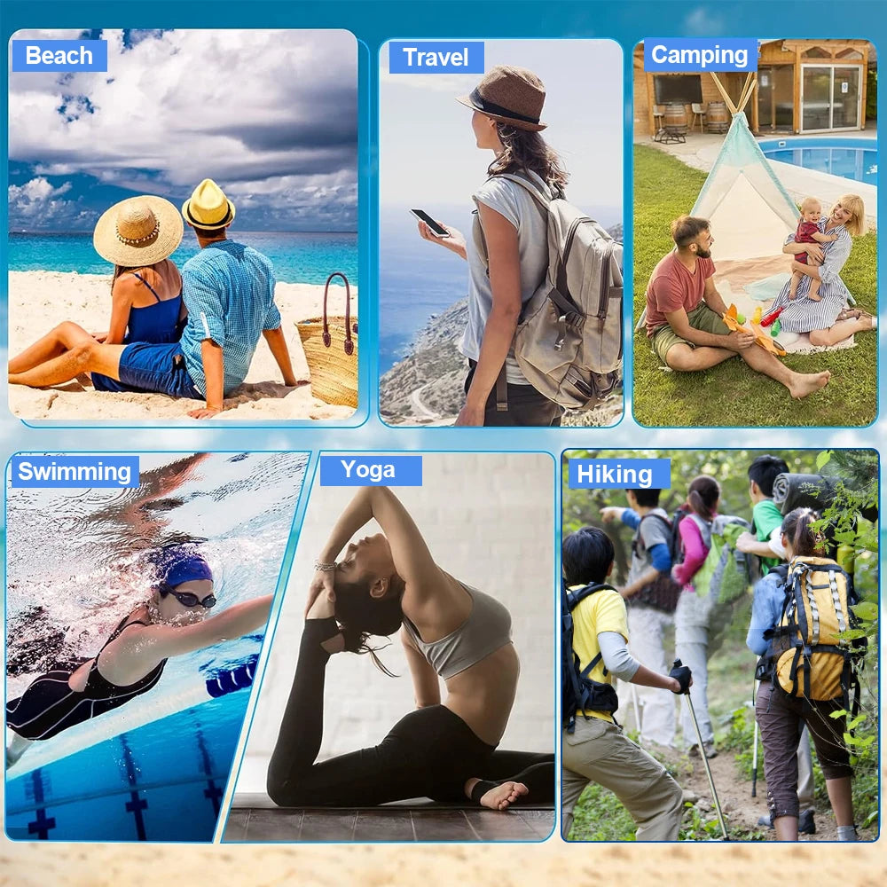 Custom Microfiber Beach Towel 100pcs MOQ | 80/20 Blend, Sublimation Print, 480ml Absorbency for Promotions