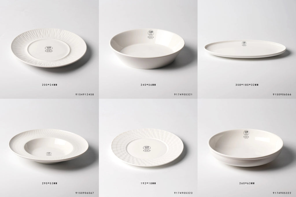 Custom Logo Porcelain Tableware Plates | Hotel Restaurant Wholesale