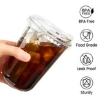 Wholesale Custom Printed Clear PET Plastic Cup with Lid for Iced Coffee