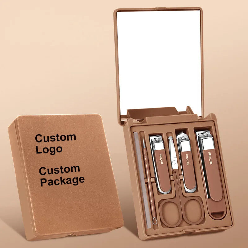 Custom Stainless Steel Manicure Set 5-Piece | Travel Grooming Kit | Bulk Logo