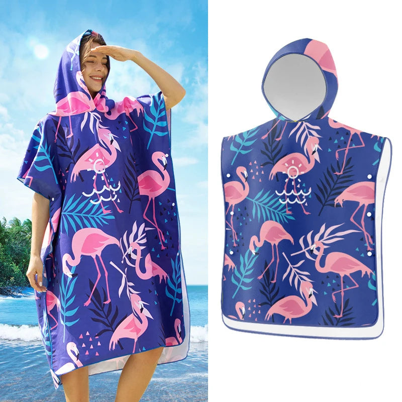 Custom Synthetic Anti-Odor Beach Changing Robe Poncho