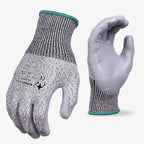 EN388 Cut Level 5 HPPE Anti-Cut Work Gloves – PU Coated Safety Gloves with Custom Logo