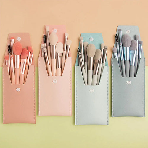 Custom 8-Piece Makeup Brush Set with Logo | 3,000 MOQ