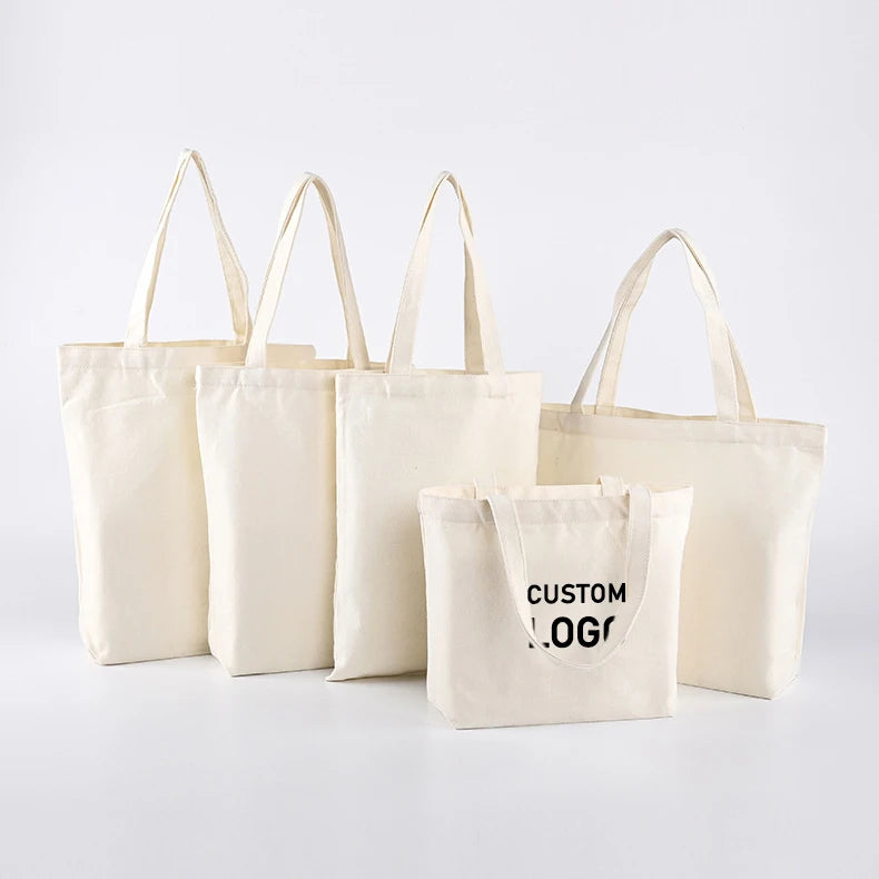 Custom Cotton Canvas Tote Bag with Logo | 500 MOQ | 1-5mm
