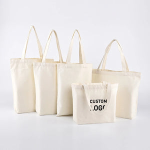 Custom Cotton Canvas Tote Bag with Logo | 500 MOQ | 1-5mm