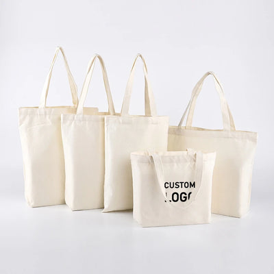 Custom Cotton Canvas Tote Bag with Logo | 500 MOQ | 1-5mm