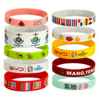 Custom Silicone Wristbands 100pcs MOQ | From $0.12/pc, Free Artwork, 6 Widths, Glow/UV Colors