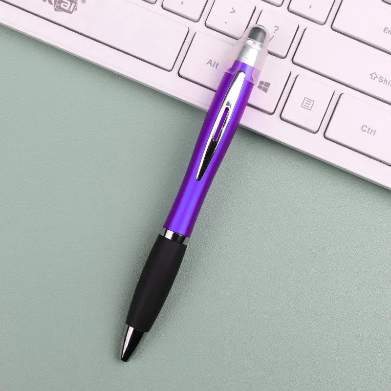 Custom 3-in-1 LED Pens 100 MOQ | Laser Engraving Stylus Promotional Gifts