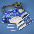 Wholesale Custom Bamboo Fabric Folding Hand Fan for Favors