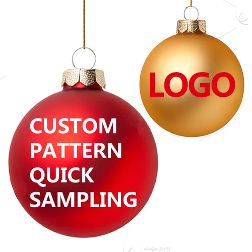 Custom Glass Christmas Ornaments | Silk Screen Printed Baubles | Bulk Holiday Gifts