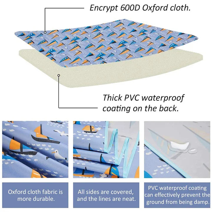 Custom Waterproof Picnic Blanket for Wholesale | Oxford Cloth + PVC | Foldable Portable Mat