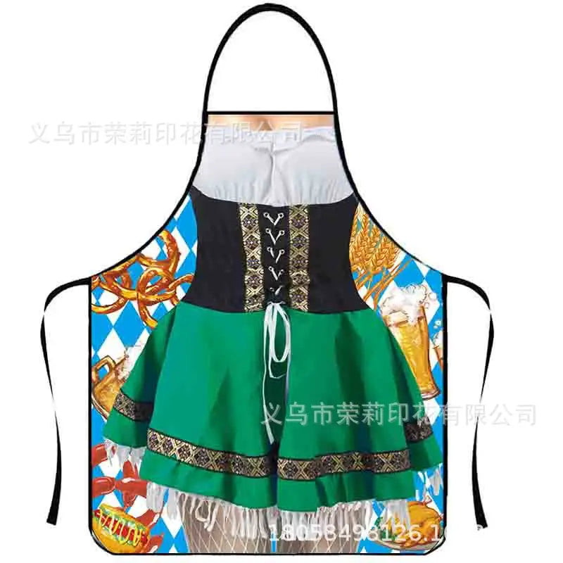 Waterproof Polyester Apron | 3D Printed Cartoon Barbecue Apron