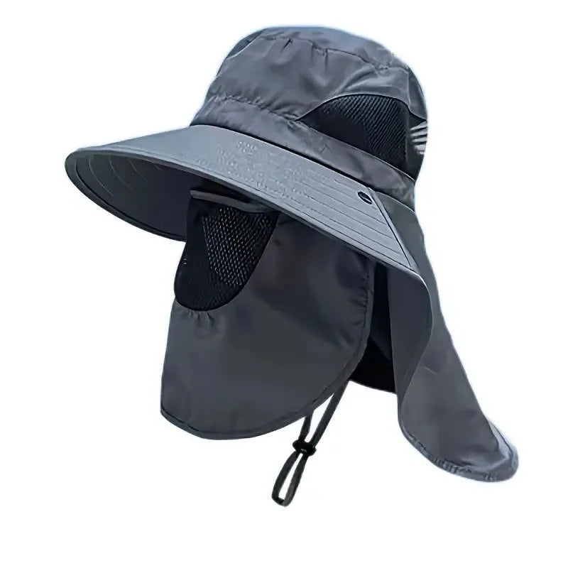 Custom Logo UPF50+ Fishing Hat With String Outdoor Casual Breathable Sun Protection Camping Hiking Bucket Hat