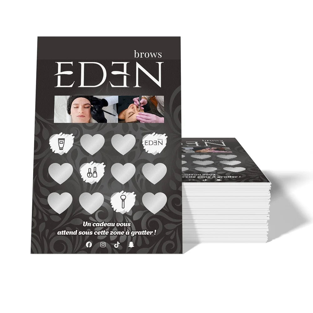 Custom Variable Data Scratch Cards 30M/Month | Full Color Digital Printing, Eco-Friendly Cardboard