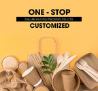 Custom Kraft Paper Bags | Cafe Coffee Food Delivery Bags