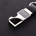 High-End Metal Keychain | Zinc Alloy | Leather Accent | Custom Logo | 1 MOQ | SGS Certified