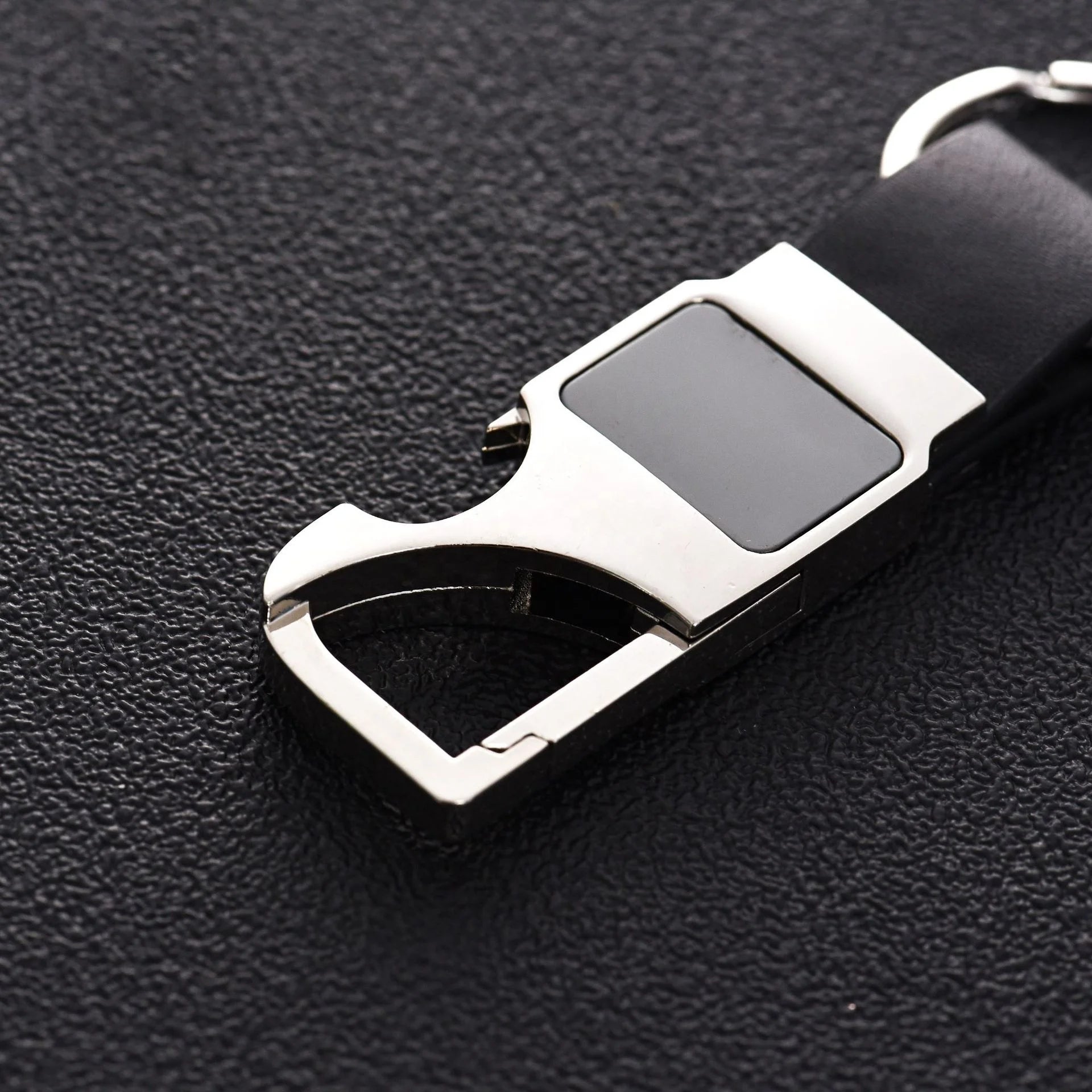 High-End Metal Keychain | Zinc Alloy | Leather Accent | Custom Logo | 1 MOQ | SGS Certified