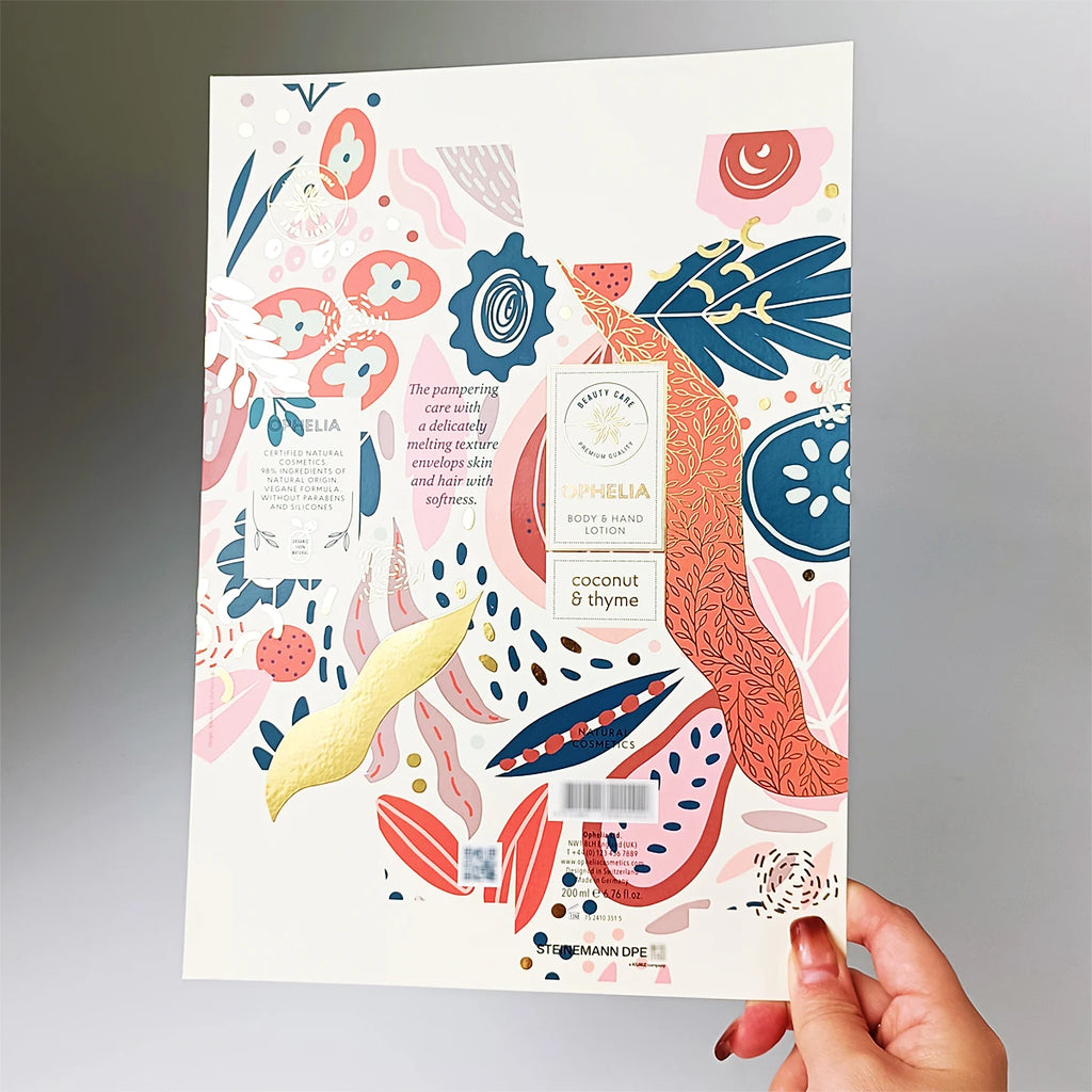 Custom Illustration Raised Gold Foil Art Print Paper Poster Gift Stamping Printing Wall Decor Event Exhibition Posters