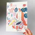 Custom Illustration Raised Gold Foil Art Print Paper Poster Gift Stamping Printing Wall Decor Event Exhibition Posters