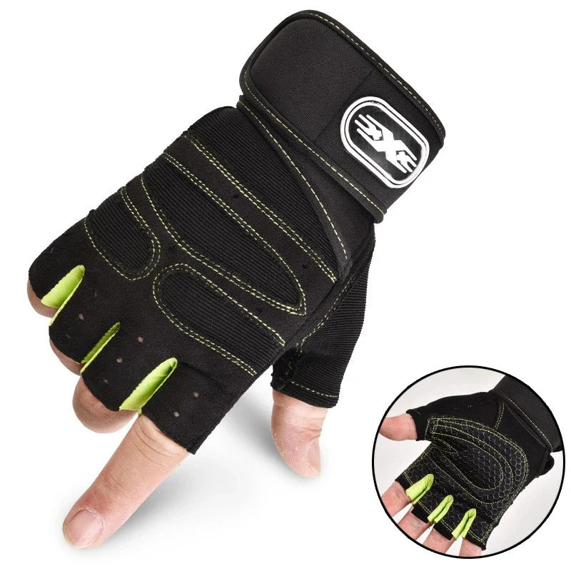 Custom Half-Finger Fitness Gloves with Logo | MOQ 100 Pairs