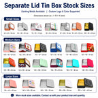 Custom Tinplate Box | Food-Grade | CMYK Printing | Separate Lid | 1 MOQ | Packaging