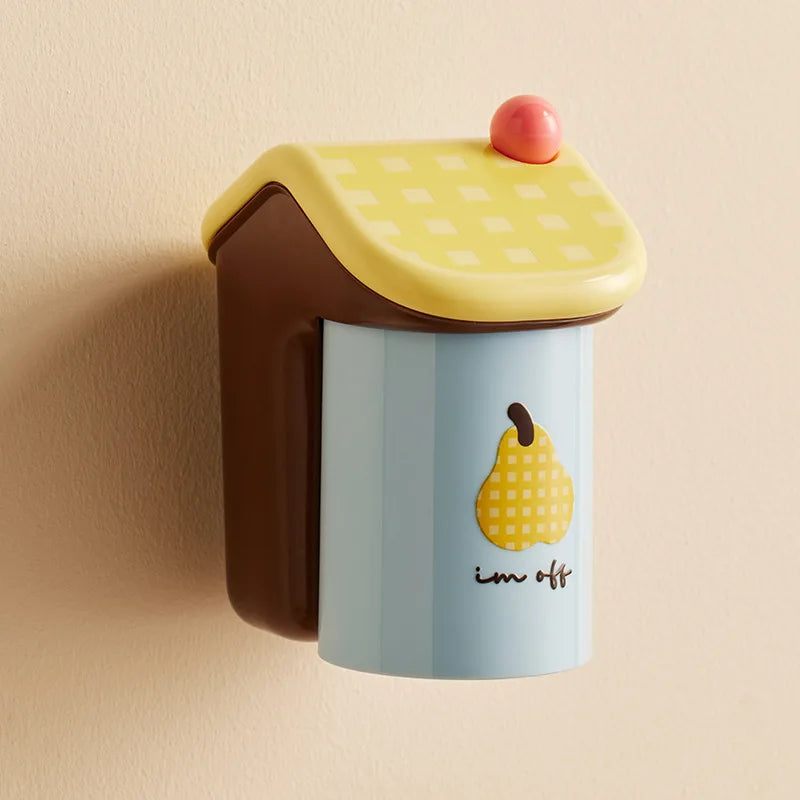 Magnetic Toothbrush Holder | No-Drill Wall Mount | ABS PP Plastic