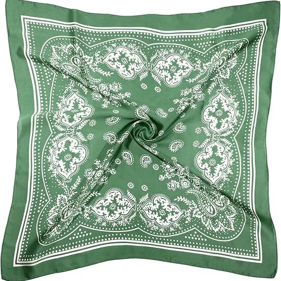 Custom 6A Mulberry Silk Geometric Scarf with Digital Print | 1-Piece MOQ & 7-Day Lead Time