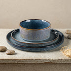 Reactive Glaze Stoneware Dinner Set 12-Piece | OEM/ODM | 500 MOQ