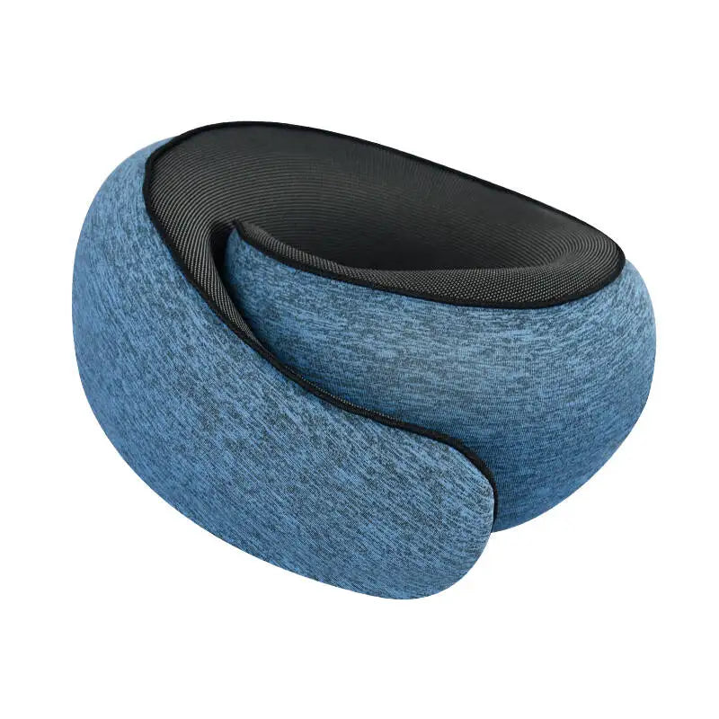 Custom Logo Memory Foam Travel Neck Pillow for Cars & Airplanes