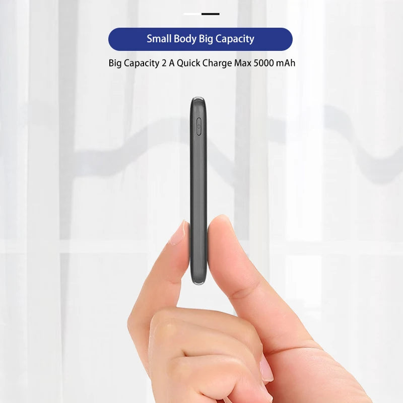 Custom 5000mAh Power Bank | 100 Pcs MOQ Dual USB Portable Charger