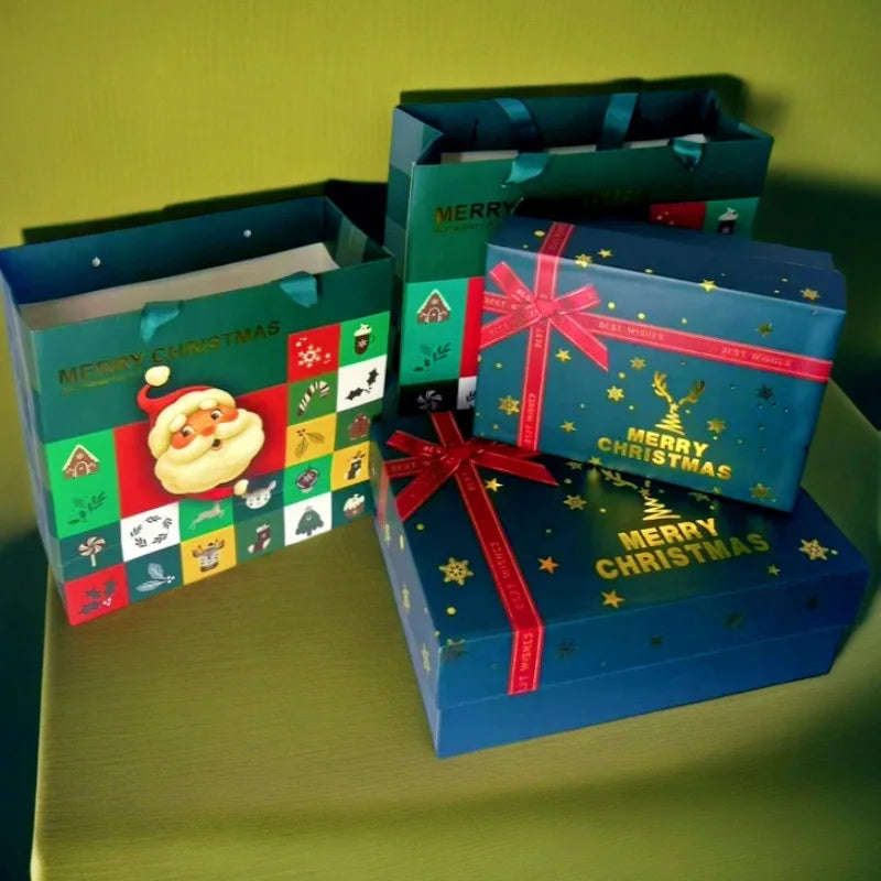 Custom Christmas Gift Boxes with Gold Foil Logo | MOQ 1000
