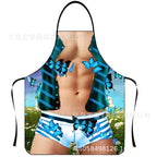 Waterproof Polyester Apron | 3D Printed Cartoon Barbecue Apron