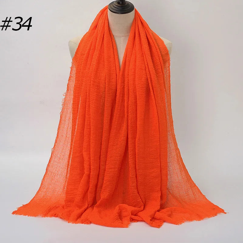 Wholesale Polyester Scarves: 105 Colors, 10-Day Lead, 90x180cm | Spring/Summer Women's Fashion
