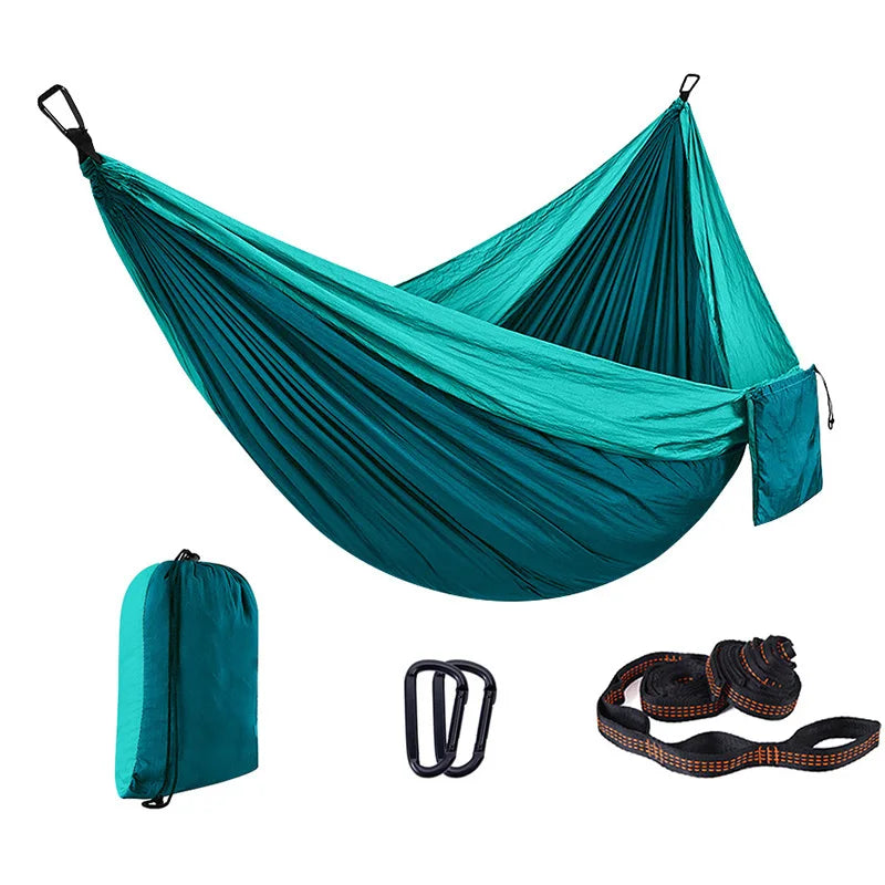 Custom 210T Parachute Nylon Hammock with Logo | 200kg Capacity, 1 MOQ, Camping