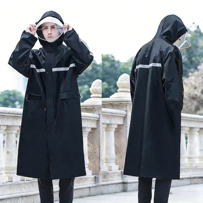 Custom Reflective Motorcycle Raincoat | 500 Pcs MOQ Heavy-Duty Oxford Cloth