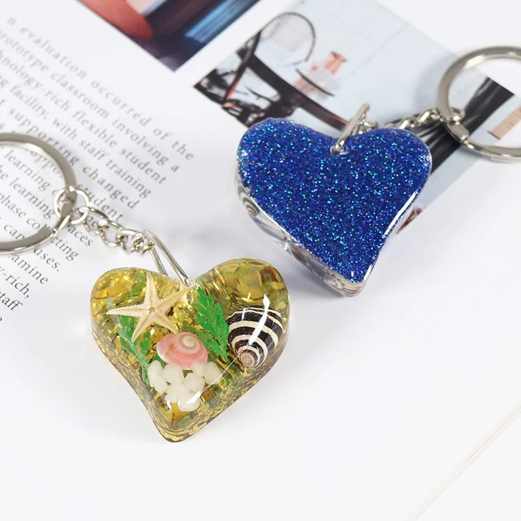 Custom Starfish Keychains: 12 MOQ, 15-Day Lead, 3D Resin | Real Shell Epoxy Keyrings for Gifts