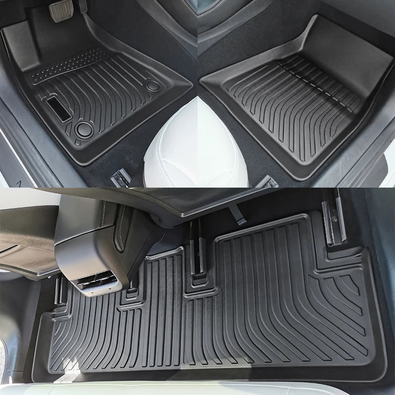 Tesla Model Y Juniper Custom-Fit TPE Trunk Liner & Rear Seat Back Protector Set