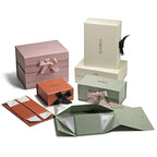 Custom Folding Magnetic Gift Box with Ribbon | Collapsible, 1,000 MOQ, Gold Foil