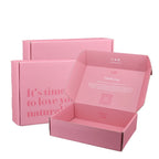 Custom Pink Corrugated Boxes: 1,000 MOQ, 30-Day Lead, Matt Lamination | Embossing Shipping Packaging