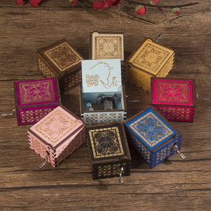 Custom Wooden Music Boxes with Logo | Hand Cranked MOQ 5