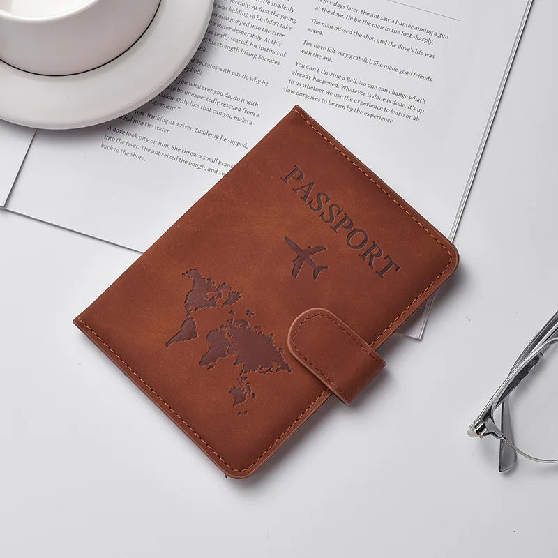 Custom PU Leather Passport Wallet: RFID Blocking, Embossed Logo, Zipper Closure for Travel