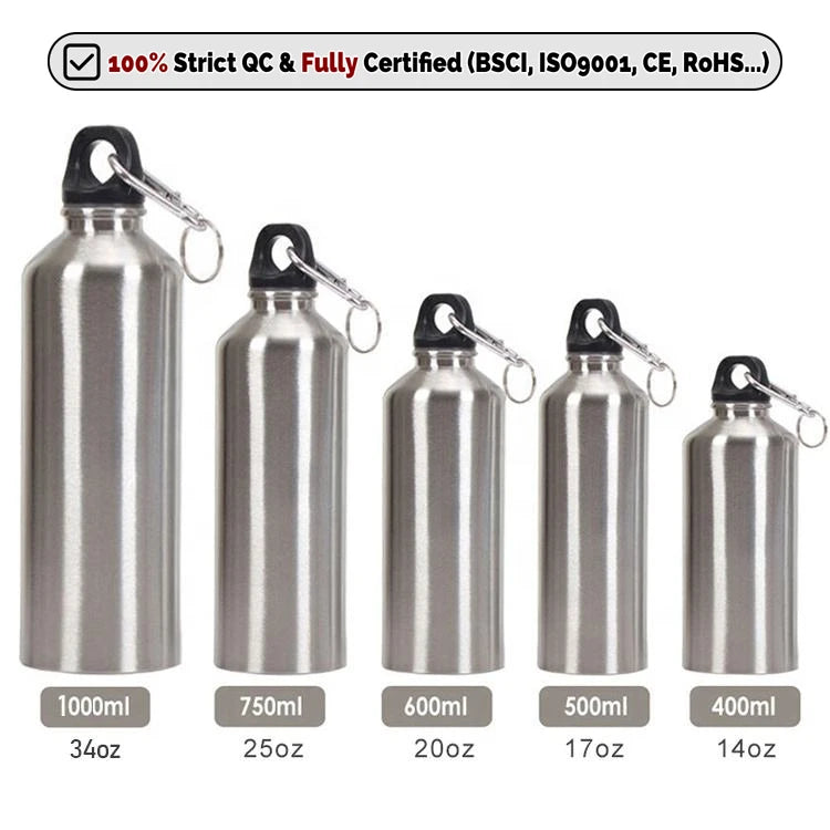 Custom Insulated Water Bottles 500-750ml | 50 MOQ Aluminum/Stainless Steel