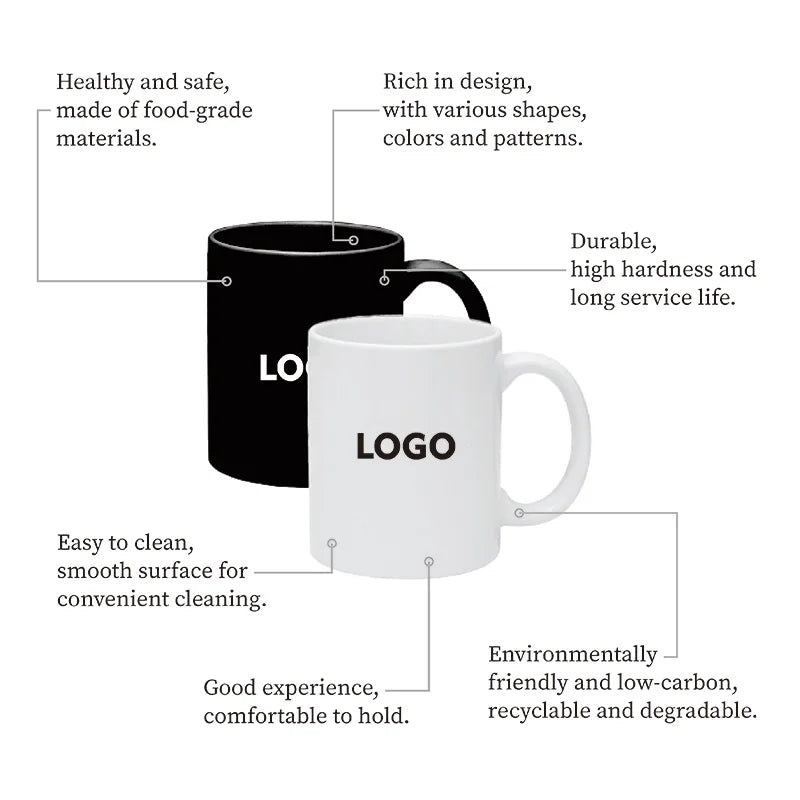 Custom Ceramic Mug Gift Set with Gold Plate | 1,000 MOQ for Corporate Gifts