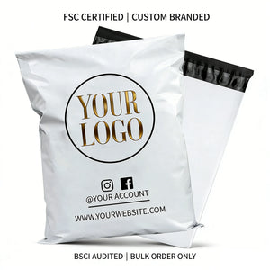 Custom Compostable Poly Mailer with Logo | Courier Shipping Bag