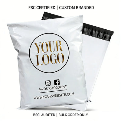 Custom Compostable Poly Mailer with Logo | Courier Shipping Bag