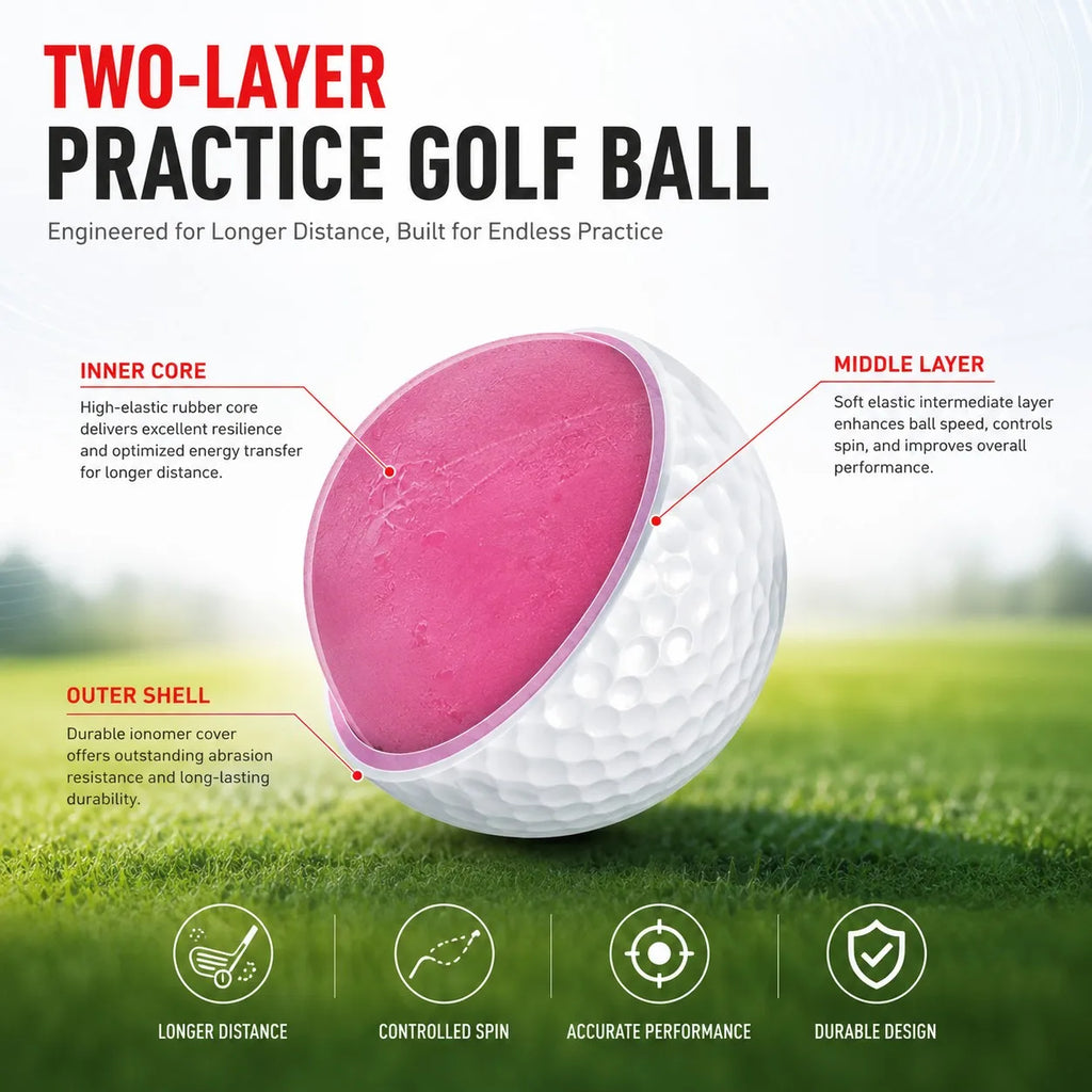 Custom Foam Golf Balls | Rubber+Surlyn Practice Balls | Bulk Promotional Gifts